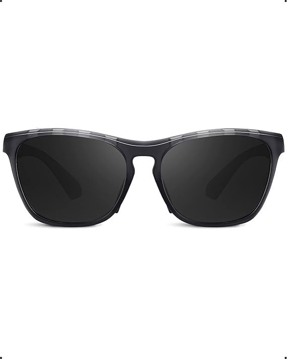 Lunettes de soleil sport homme polarisées grises pour la course à pied intensive