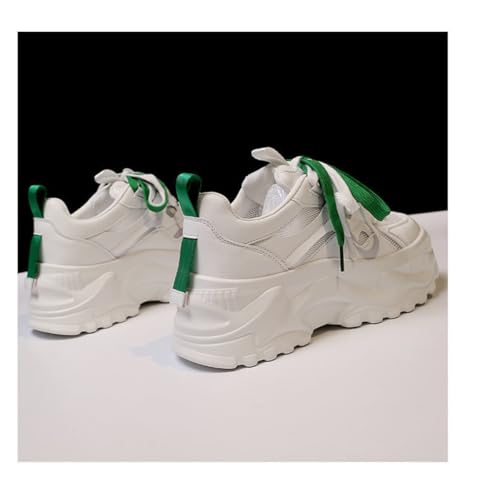 Two-Tone Laces Chunky Sneakers Slip-Resistant Retro Platform Shoes - Soft Cushioned Walking Shoes for Women, Height Boost & Street Style Fashion4