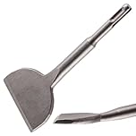 Rennie Tools SDS Plus Bent Tile Chisel 165mm x 75mm, SDS Bit for Ceramics, Floor Tiles & Concrete
