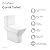 Carre One-Piece Square Toilet Dual-Flush 1.1/1.6 gpf, Touchless White