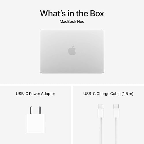 Image of Apple 2026 MacBook Neo 13 inch Laptop with A18 Pro chip: Built for AI and Apple Intelligence, Liquid Retina Display, 8GB Unified Memory, 512GB SSD Storage, 1080p FaceTime HD Camera, Touch ID; Silver