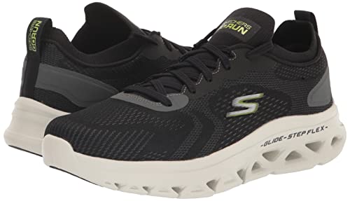 Skechers Men's GOrun Glide-Step Flex-Athletic Workout Running Walking Shoes with Air Cooled Foam Sneaker, Black/Lime, 10.5 X-Wide - Image 8