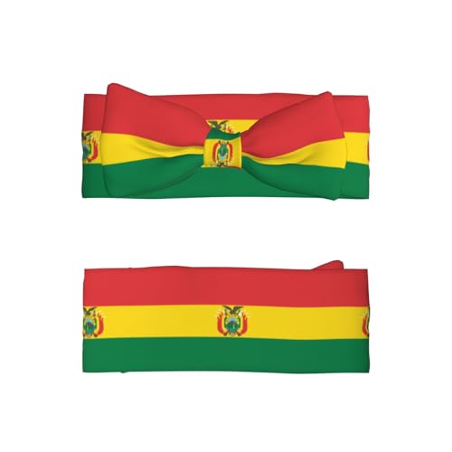 Flag of Bolivia Baby bow headband, printed, colorful and varied, soft and skin-friendly, good elasticity2