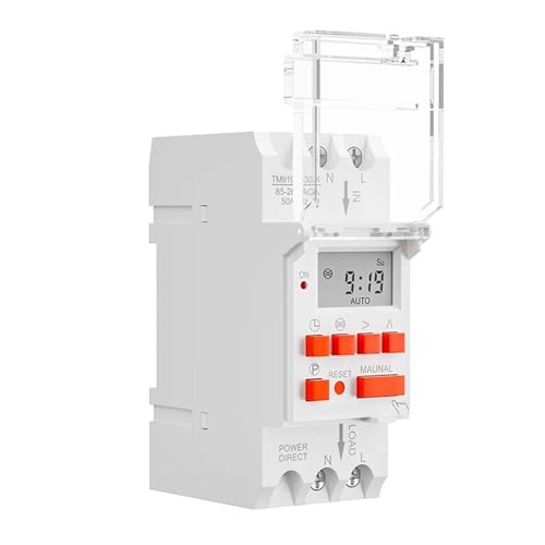 uikios Interruptores programables de temporizador electrónico dieciséis -30 amperios, interruptores de control de temporizador digital para el hogar y la oficina, ahorro de energía Ap
