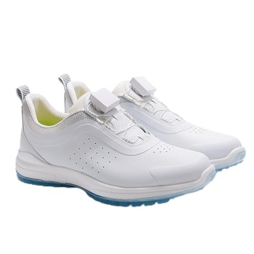 SPGOLF Men's Golf Shoes Wide Fit Spikeless Waterproof Golf...