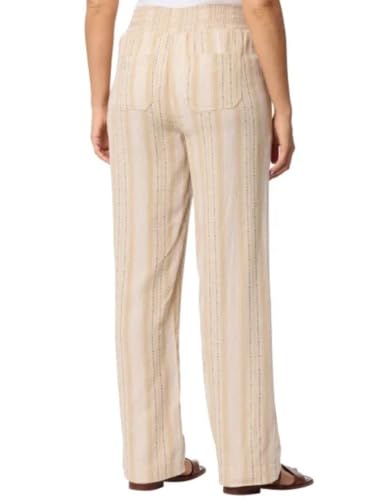 Briggs Women's Linen Rayon Blend Palazzo Pull On Pants4