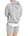 ceauros Men's Hoodies Loose Fit Pullover Casual Fashion Long Sleeve Hooded Sweatshirts with Pocket(Grey,XL)