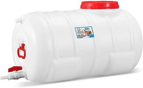 Contenedor de Agua Tanque de Agua de Gran Capacidad Cubo de Agua de plástico Tanque de Almacenamiento de Agua Cuadrado Horizontal con Tapa y válvula para el hogar Agua Camping Viaj