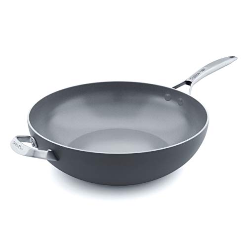 GreenPan Paris 12.5 Inch Hard Anodized Non-Stick Ceramic Wok by The Cookware Company