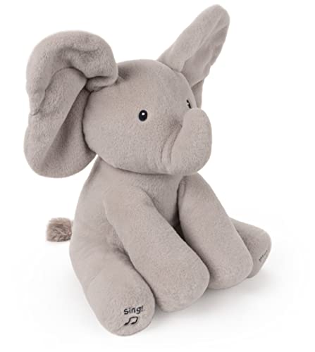 Gund Baby Official Animated Flappy The Elephant Stuffed Animal Baby Toy Plush For Baby Boys And Girls, Gray, 12" (Song Styles May Vary) #TOP3