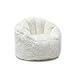 Big Joe Milano Bean Bag Chair, Ivory Shag Fur, Soft Faux Fur, 2.5 feet