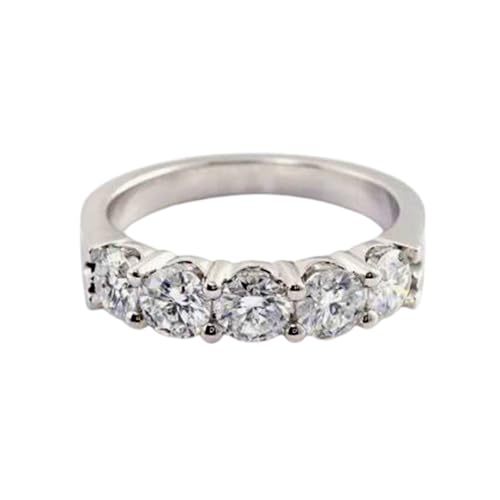 Bague de mariage moissanite 3mm argent 925 massif alliance femme DEF-VVS RNG-1693