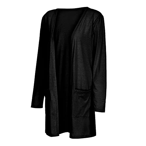 Summer Cardigans for Women Lightweight Long Sleeve Open Front Sweaters Loose Fit Kimono Coverups with Pockets3