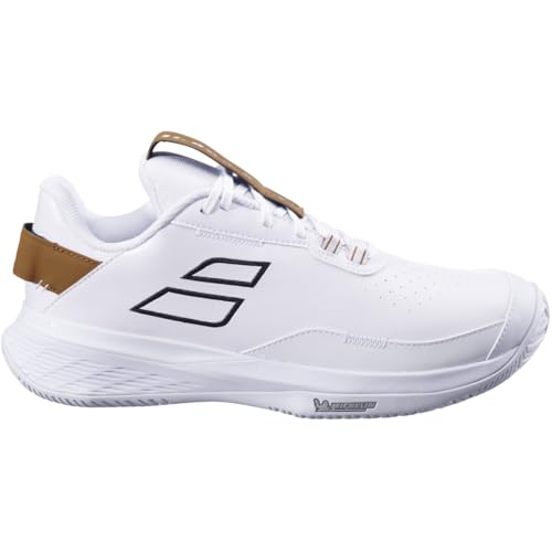 Babolat Men's SFX Evo All Court Wimbledon Limited Edition Tennis Shoes (White/After Dark)