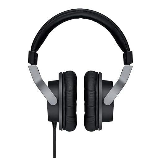 Yamaha HPH-MT7 Auriculares de estudio - Auriculares plegables de calidad con cable de 3 m y enchufe adaptador estéreo estándar de 6,3 mm, negro