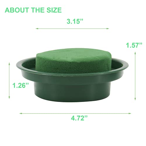 Werkweit [12 Pack] Diy Flower Arrangement Kit, Round Floral Foam In Single Design Bowl With Green Round Wet Foam, Suitable For Wedding Aisle Flowers, Party Decoration, Garden Green #TOP2
