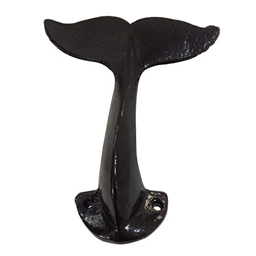 CfoPiryx Wall Hooks Heavy Duty,Decorative Cast Iron Whale Tail Nautical Wall Coat Hook Utility Hanging Hook Clothes Store Display Hook