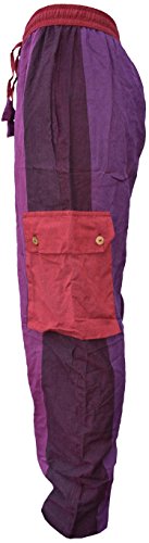 Gheri Mens Plain Striped Casual Multicolored Loose Cargo Trouser4