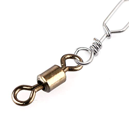 Crochet de connecteurs de matériel de pêche,émerillons de pêche robustes Ligne à billes Clips pivotants à roulement à… - Image 8