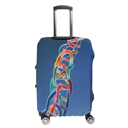DNA Chain Photoes Luggage Cover, Washable Elastic Suitcase Cover Protector Fit 18-32 Inch Luggage4