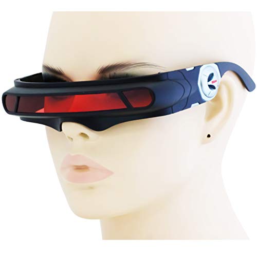 FLAWLESS EYEWEAR Futuristic Space Alien Costume Party Cyclops Shield Colored Mirror Mono Lens Wrap Sunglasses 147mm3
