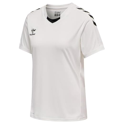 hummel Core XK Poly Jersey S/S Damen Trikot, Kurzarm Sport T-Shirt, Sportkragen mit Fronteinsatz, BEECOOL-Stofftechnologie, 100% Polyester, Normale Passform (1er Pack)