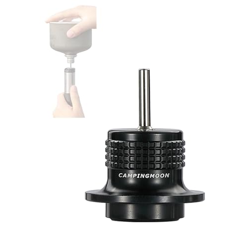 CAMPINGMOON Isobutane to Butane Lighters Torches Butane Fill Adapter Black BKZ38
