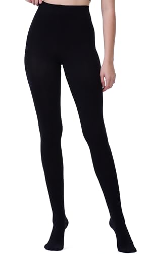 Image of DUCMODA Women's 70D Semi-Opaque Tights High Waist Solid Soft Stretch Pantyhose