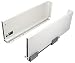 Produktbild Gedotec Schubladenschienen Vollauszug 550 mm Schubkasten-System mit Dämpfung - SOFT | Zargenhöhe 120 mm | Schubladensystem BOX weiß | Schubladen-Komplett-Set | 1 Paar - Auszüge für Küchen-Schublade