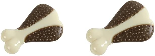 Juguete masticable duradero para perros masticadores agresivos, sabor a carne de res (pequeño, pollo)