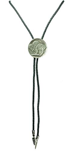 M & F Western Men's Buffalo Nickel Bolo Tie Silver One Size