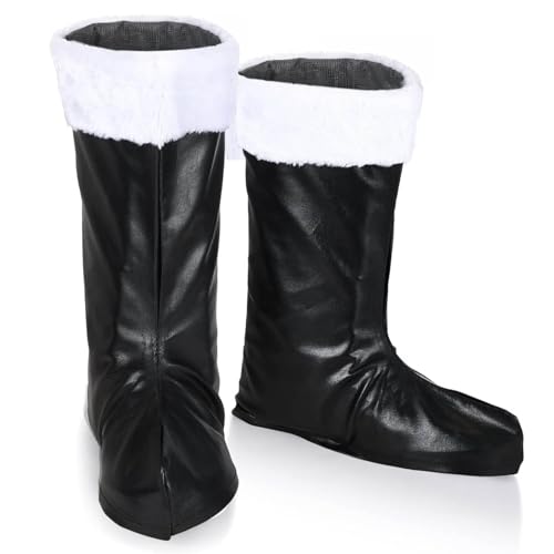 Generisch Stiefelstulpen Weihnachtsmann, schwarz-weiß, Überzieher...