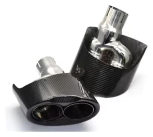 Tuyau d'échappement voiture en carbone argenté pour modèles sportifs A3 A4 A5 RS3