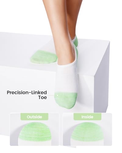 Image of IDEGG No Show Socks For Women and Men 12 Pairs Casual Low Cut Socks Anti-slid Athletic Cotton Socks with Non Slip Grip