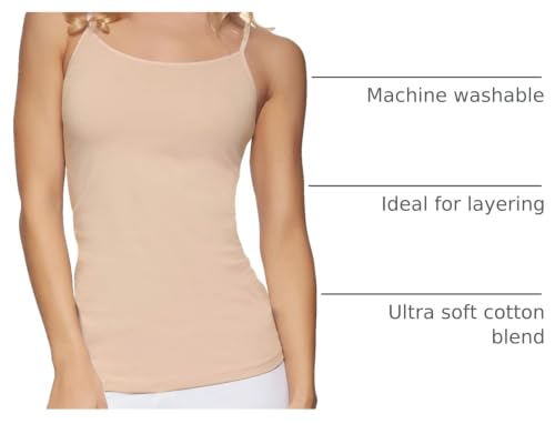 Image of Felina Womens Cotton Modal Camisole, Adjustable Cotton Tank Top