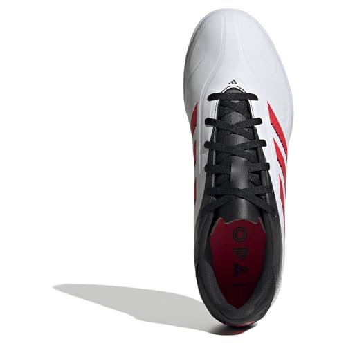 adidas Unisex COPA Pure III Club Indoor Football Boots, Cloud White/Lucid Red/Core Black, 9.5 UK