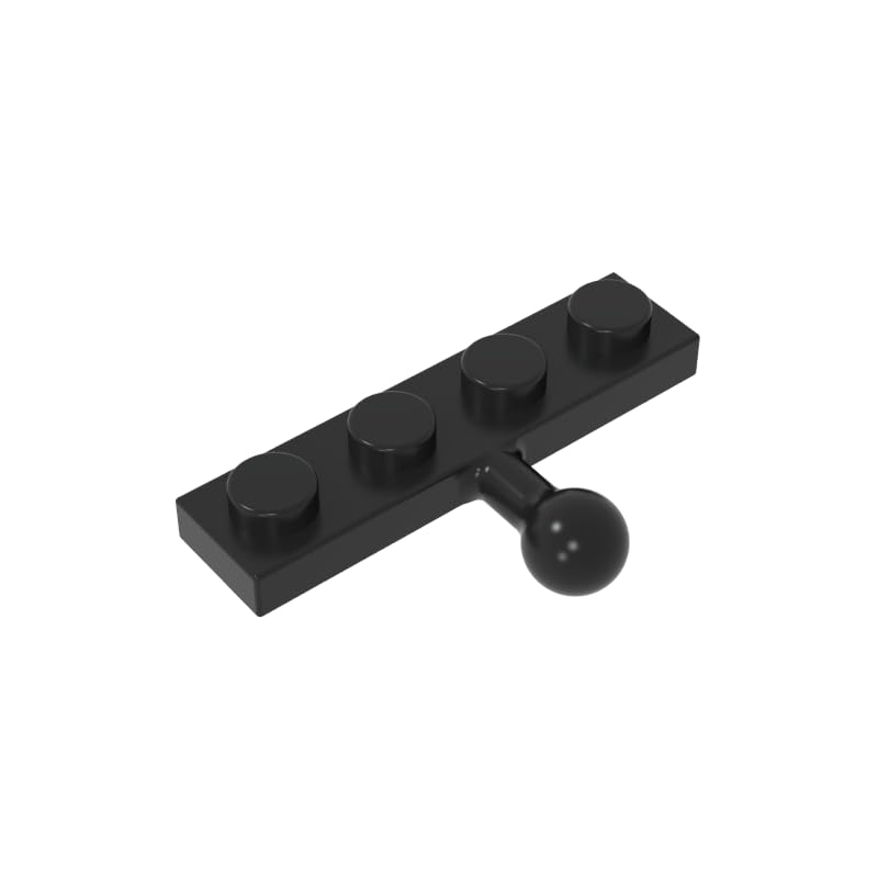 GDS-90393 Compatible with LEGO 3184 1x4 Plate with Ball, Black, 50 PCS