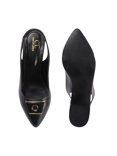Image of Carlton London Women Stylish Backstrap Sandal for Casual Wear, Party and Formal use with Block Heels