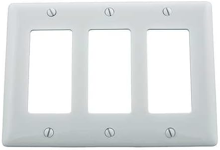 Mulberry 76403 3-Gang Princess Decora Steel Wallplate in White (10)