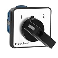 Heschen Universal-Nockenschalter, Drehschalter, Wechselschalter SZW26-20/N22.2, 660 V, 20 A, 2 Position, 8 Klemmen, CE
