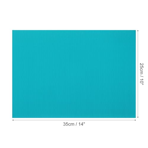 Image of uxcell 10pcs Corrugated Cardboard Paper Sheets,Lake Blue,14 inch x 10inch,for Craft and DIY Projects