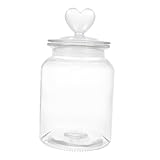 EPIGEIST Tarro de Vidrio Transparente con Tapa Hermética para Almacenamiento Sellado de Té y Alimentos Frasco Decorativo para Hogar y Regalo Práctico