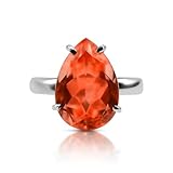 Bague en argent fin Bague double en argent sterling 925 avec quartz morganite faite à la main, bague unisexe, Pierre précieuse, Quartz morganite doublé