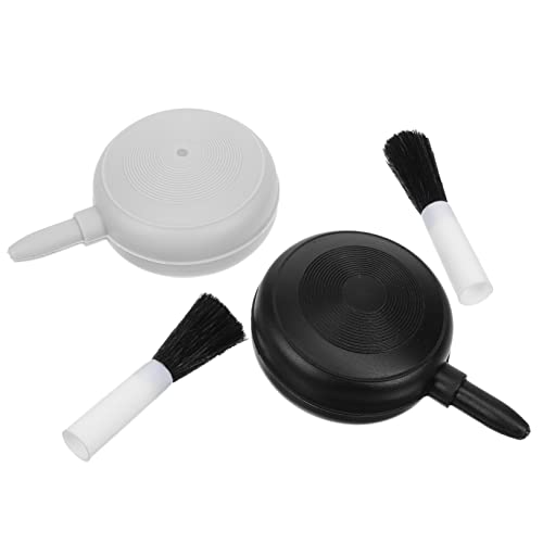 HOLIDYOYO 2Pcs Lens Blower and Soft Brush for Cleaning Cameras Computers and Hard to Reach Areas Air Duster with Detachable Brush for Safe Surface Cleaning