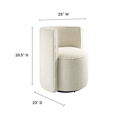 Sillón Giratorio Tela Bouclé Menta miniatura 3