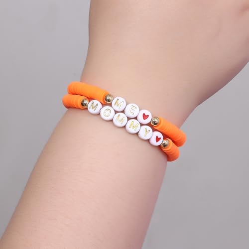 Image of First Day of Preschool Bracelet Back to School Gifts for Kindergarten / Preschool / School Gift Mama and Mini Adjustable Mother Daughter Bracelets as Supplies for Girls to Relieve Study Anxiety