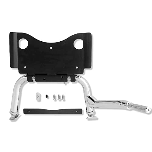 HTTMT CS01 Chrome Adjustable Center Stand Compatible with Harley Electra Glide Road King Street Glide FLT FLH Touring Models 2009-up