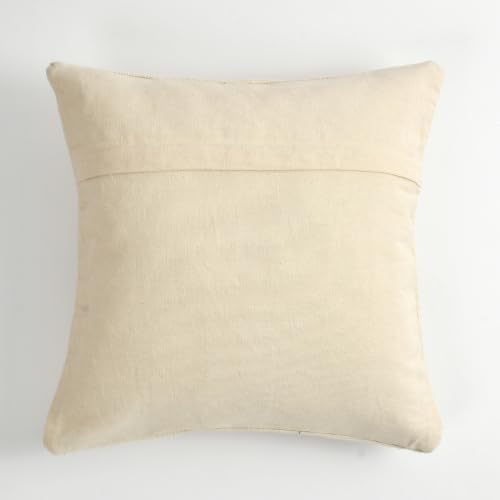 Image of Sofa Cushion Cover Cotton for Living Room Couch Soft Pillow Cover (Grey Leaf, 16 inch x 16 inch)