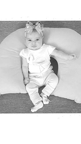 ALMOFADA AMAMENTAÇÃO CHEVRON CINZA COM AZUL BEBÊ - BEM FIRME! BEBÊ QUERIDO