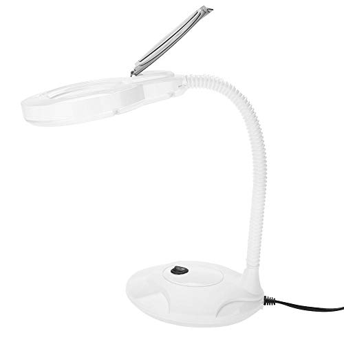 Qkiss 3 Fache Tattoo Vergrößerungslampe, LED Lupenleuchte Beauty Light Desktop Kaltlichtlupe, Dimmbares Ringlicht Lupe… – Bild 6